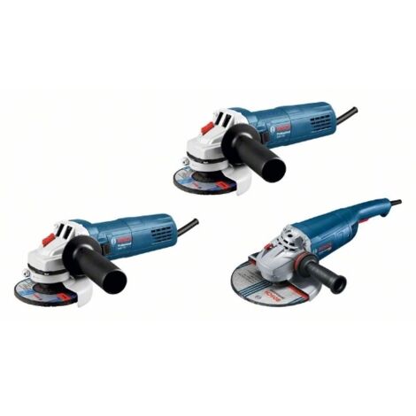 Bosch Professional GWS 22-230 J + 2x GWS 750 - Set Winkelschleifer (Ø 230 mm + Ø 115 mm, im Karton)