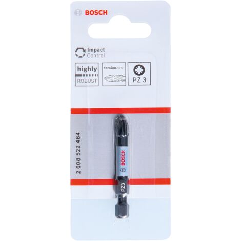 BOSCH PROFESSIONAL IMPACT CONTROL PZ3 - PUNTA PER AVVITATORI A PERCUSSIONE CON CODOLO ESAGONALE, 50 MM, PICK AND CLICK