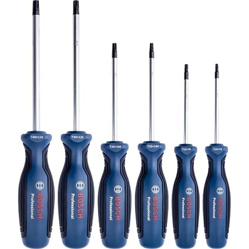 Bosch Professional - Bosch Utensili - Set di cacciaviti da 6 pezzi, tipo torx 1600A01V09