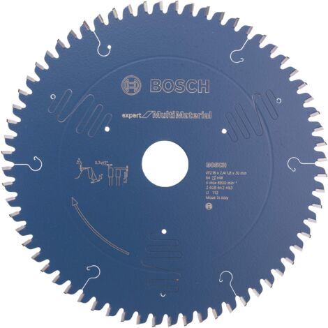 Bosch Professional Lama per sega circolare Expert for Multi Material, 216 x 30 x 2, 4 mm, 64 denti, accessorio per sega circolare a batteria