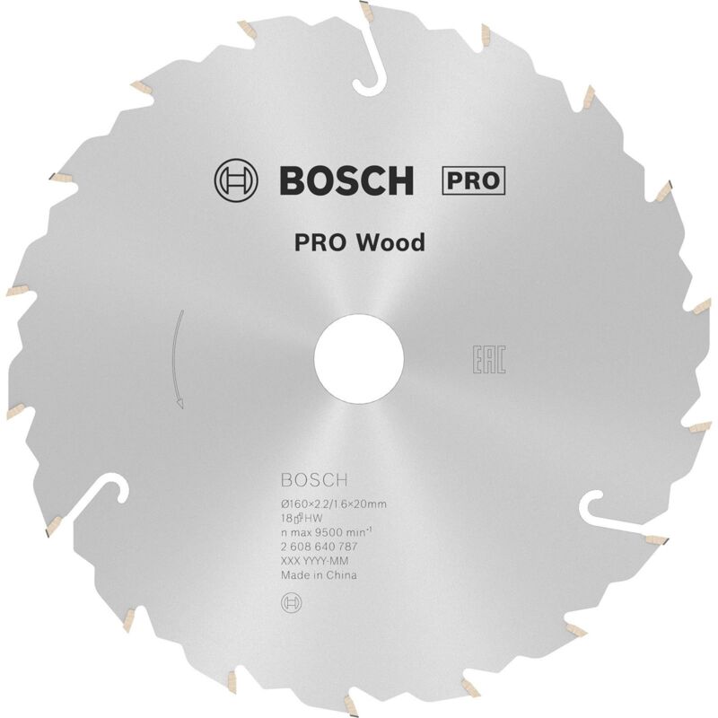 Bosch - Lame de scie circulaire pro Wood 160 x 2,2 x 20 mm - 2608640787