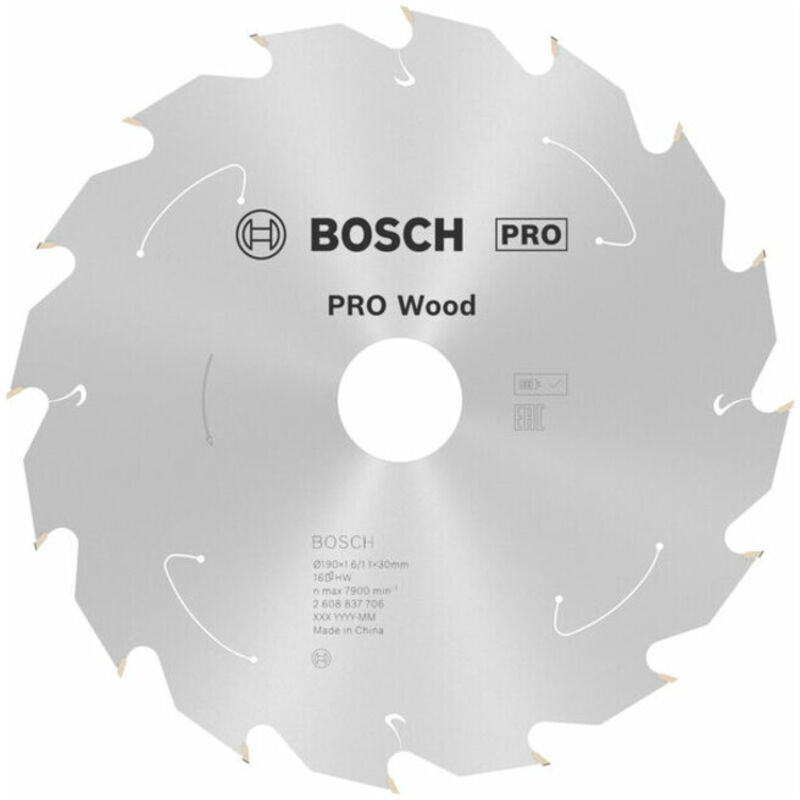 Bosch - Lame pro Wood cordless pour scies circulaires 190 x 1,6 x 30 mm - 2608837706
