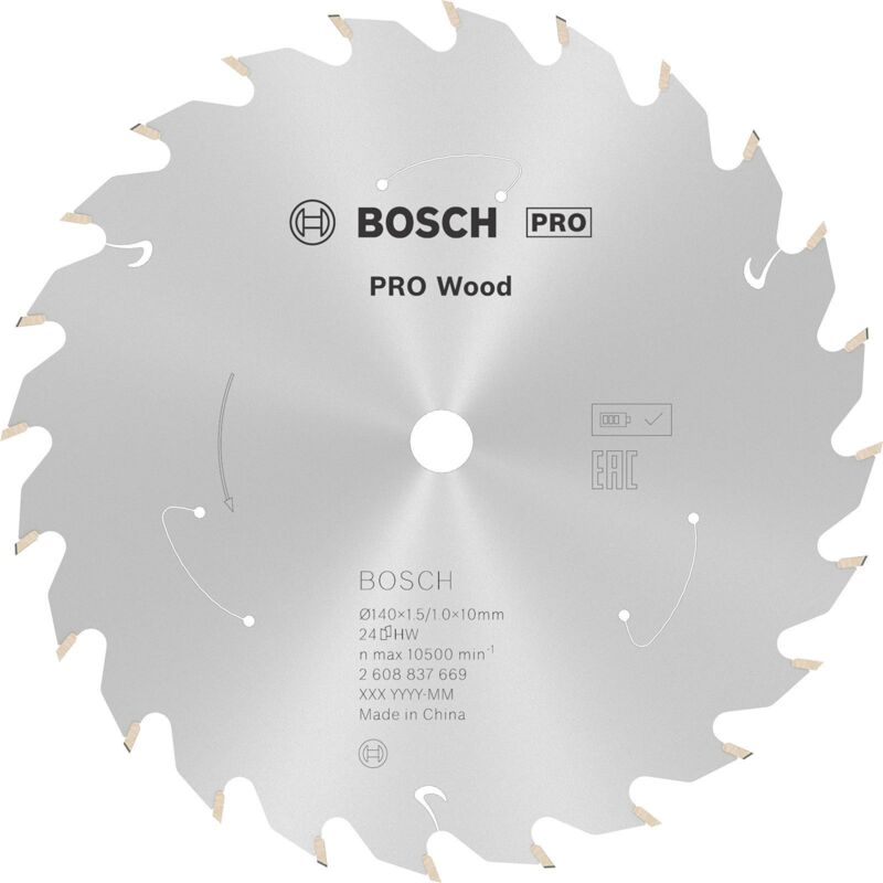 Bosch - Lame pro Wood cordless pour scies circulaires 140 x 1,5 x 10 mm - 2608837669
