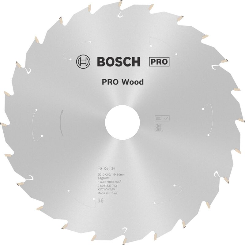 Bosch - Lame pro Wood cordless pour scies circulaires 210 x 1,7 x 30 mm - 2608837713