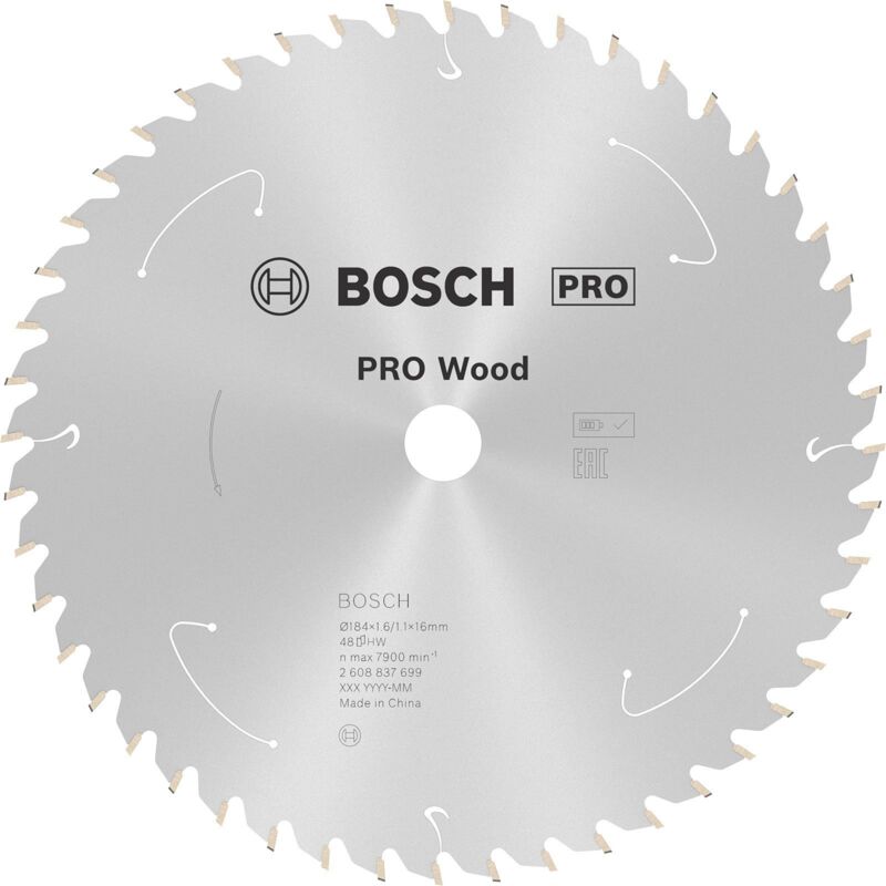 Bosch - Lame pro Wood cordless pour scies circulaires 184 x 1,6 x 16 mm - 2608837699