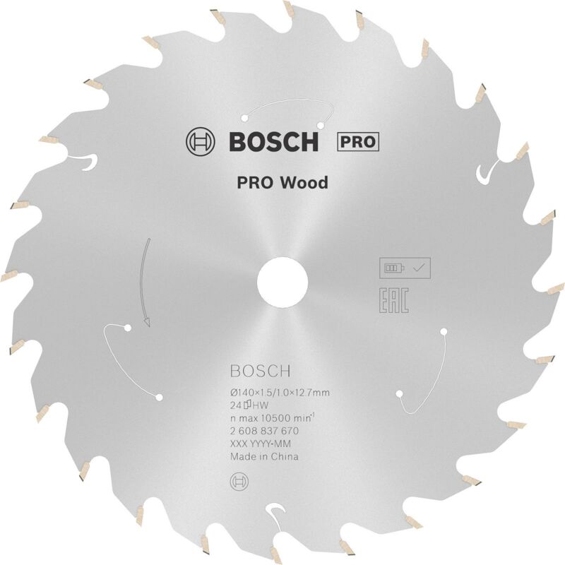 Bosch - Lame pro Wood cordless pour scies circulaires 140 x 1,5 x 12,7 mm - 2608837670