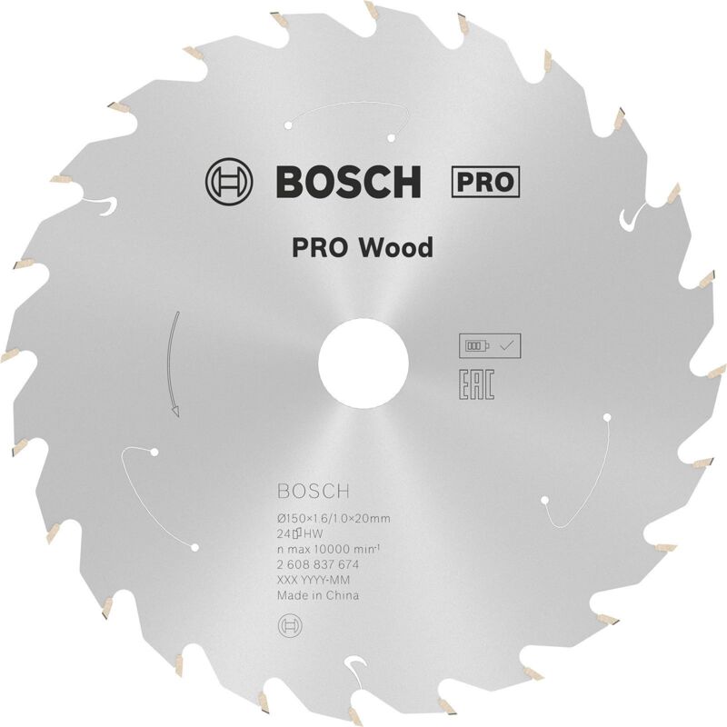 Bosch - Lame pro Wood cordless pour scies circulaires 150 x 1,6 x 20 mm - 2608837674