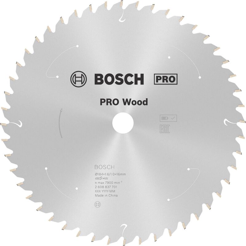 Bosch - Lame pro Wood cordless pour scies circulaires 184 x 1,6 x 16 mm - 2608837701
