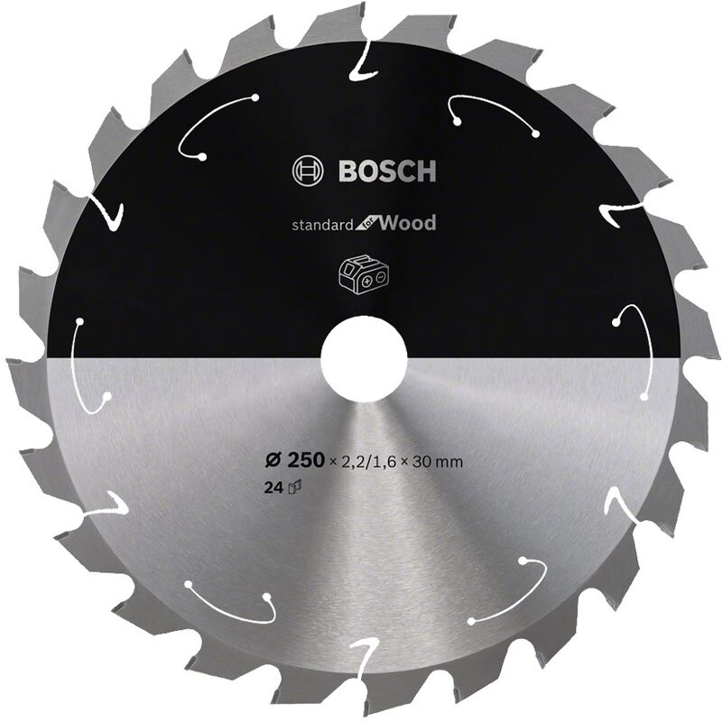 Bosch - Lame de scie circulaire Standard for Wood Professional 250 x 30 x 2,2 mm 24 dents ( 2608837727 )