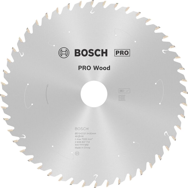 Lame de scie circulaire Standard for Wood Bosch Professional 210 x 30 x 1,7 mm 48 dents ( 2608837714 )