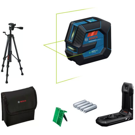 Bosch Professional – Laser à lignes vert 20m – Classe 2 – Protection IP65 – Double alimentation Li-Ion ou AA – Précision ± 0.3mm/m - GLL 20-22 G