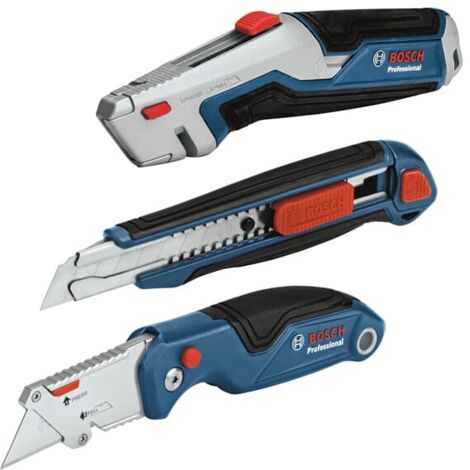 Bosch Professional Messer-Set 3-teilig Universalklappmesser Cuttermesser