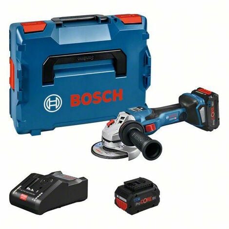 Bosch Professional Meuleuse angulaire sans-fil BITURBO GWS 18V-15 SC, 2 x batteries ProCORE18V 8.0Ah, L-BOXX - 06019H6101