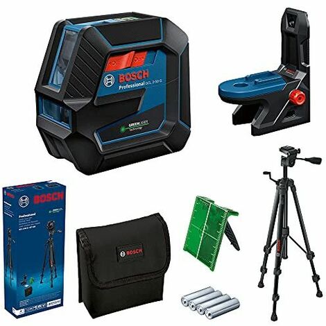 Bosch Professional Niveau Laser GCL 2-50 G (faisceau vert, support RM 10, trépied B...