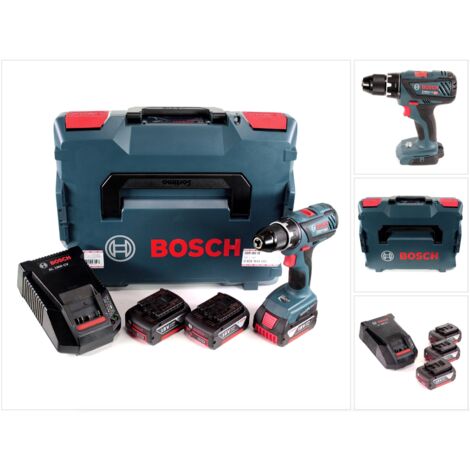 Bosch Professional Perceuse-Visseuse sans fil GSR 18V-28 + Coffret L-Boxx + 3x Batteries GBA 3,0 Ah + Chargeur AL 1860 CV