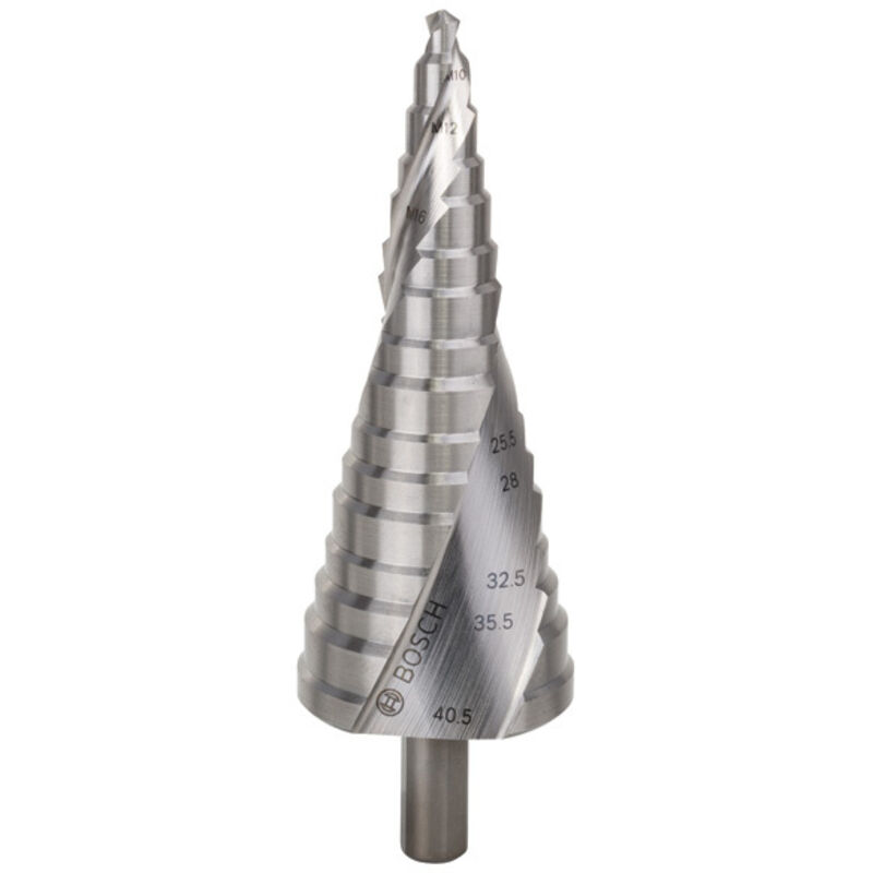 Bosch - Accessories 2608587427 hss Punta a gradini 6 - 38.5 mm, 6 - 40.5 mm, M10 - M40 Lunghezza totale 125.5 mm Alberino