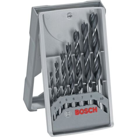 Bosch Professional Robust Line Brad Point Drill Bit Set, 7 Piece