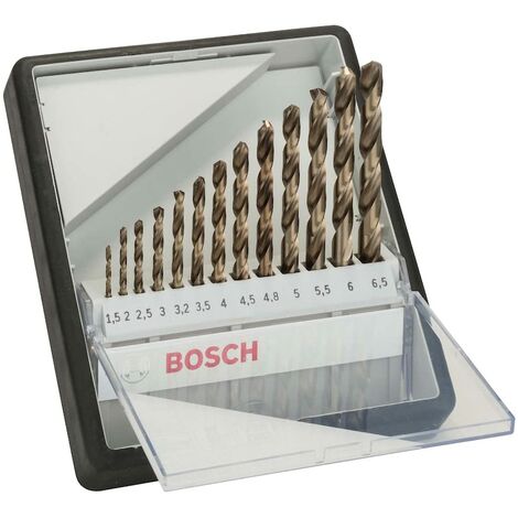 Bosch Professional Robust Line HSS-Co Set Punte Metallo, 1.5 - 6.5 mm, 13 Pezzi