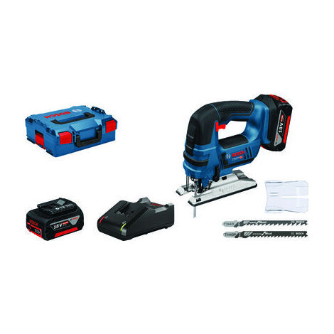 Scie sauteuse 18V 2 batteries 4.0Ah + chargeur + L-Boxx GST 18 V-LI B BOSCH - 06015A6106