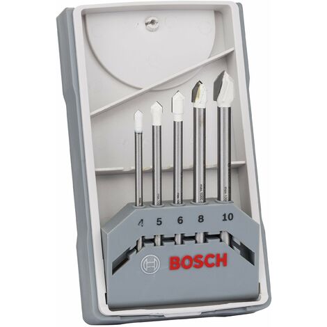 Bosch Professional Set da 5 Pezzi di punte per piastrelle Set CYL-9 SoftCeramic, per piastrelle di ceramica morbide,  4-10 mm, accessori trapani
