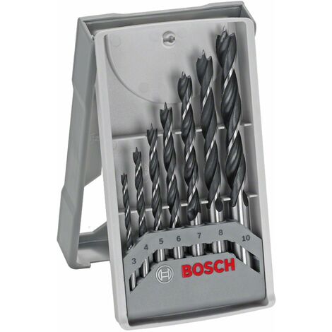 Bosch Professional Set da 7 Pezzi di punte elicoidali per legno Robust Line, per legno, accessorio per trapano avvitatore