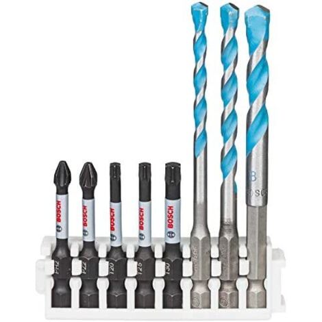 Bosch Professional Set De 8 Bits De Impact Control Screwdriver &amp Multi-Purpose Bits (Pick And Click, Drill Accessory De Impact)
