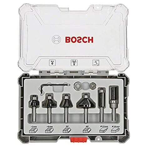 SET 6 FRESAS PERFIL&RECORTE:8MM - BOSCH ACCESORIOS