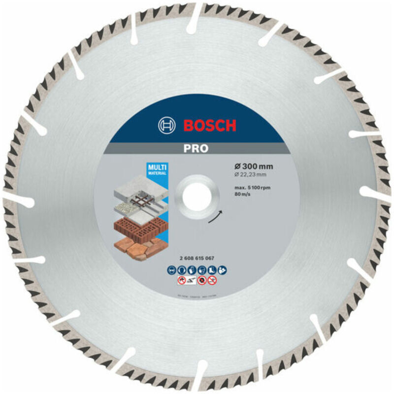 Disque à tronçonner diamanté Bosch Standard for Universal 300 mm Alésage 22 23 mm Largeur 3 3 mm