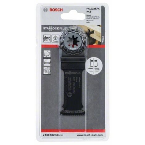Bosch Professional Starlock - Hoja de sierra de inmersión para madera, HCS PAIZ 32 EPC, 60 x 32 mm
