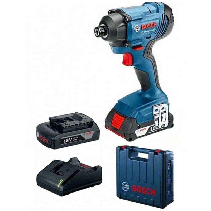 Outillage - Clé à chocs sans fil 18 v, 2 batteries 2,0 Ah, chargeur 06019G5123 - Bosch