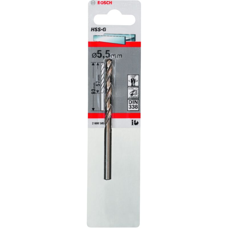 Foret À Métaux Bosch HSS-G Ø5,5 mm – Longueur 93 mm - vue 4