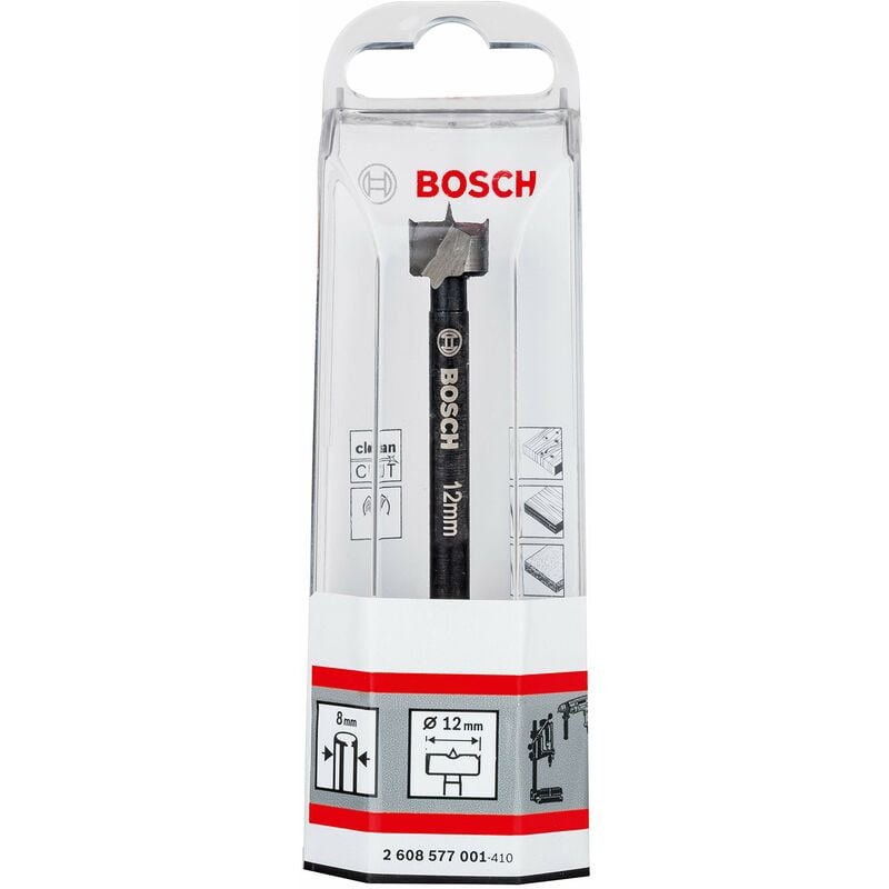 Image of Bosch Accessories 2608577001 Punta Forstner per Legno, Lunghezza 90 mm, Accessorio per Foratrice, Ø 12 mm