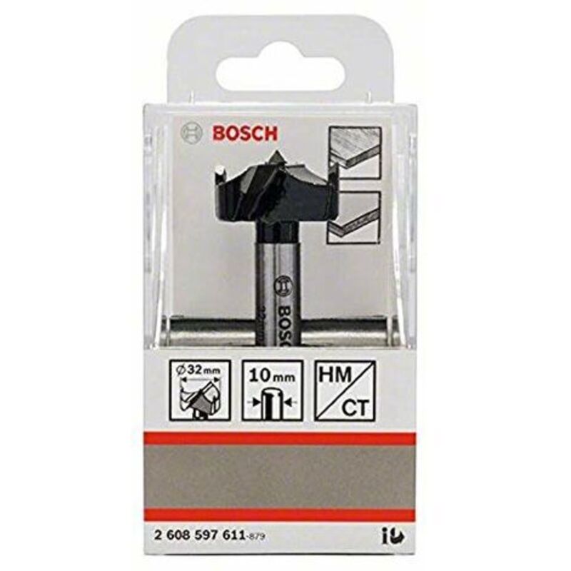 Bosch - Punte per cerniere in metallo duro 32 x 90 mm (2608597611) per legno