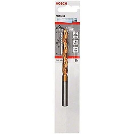 BOSCH PUNTA HSS TITANIO CILINDRICA DA 9 MM