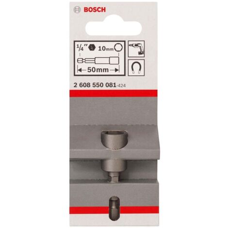 Bosch - Punta per trapano a percussione - 1/4\ - a sei punte - 10 mm - lunghezza 50 mm
