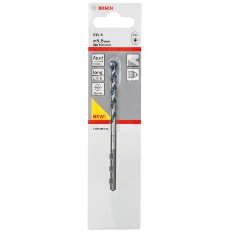 BOSCH - PUNTE PER CALCESTRUZZO CYL-5 DIAMETRO 5,50MM