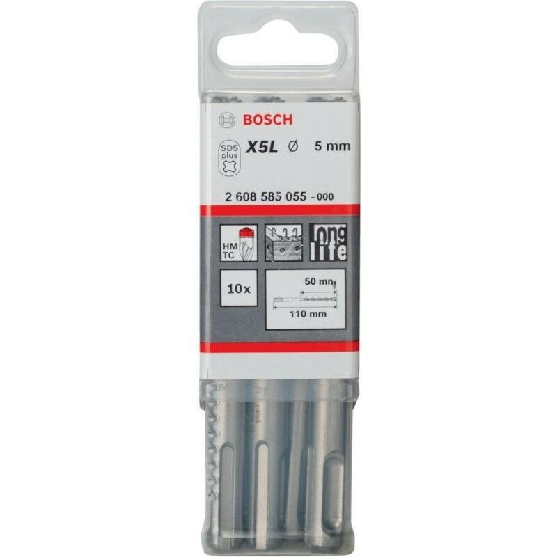Bosch - Sds Inoltre Trapano 7X 8X100X165Mm Pacchetto Da 10 Unità Di