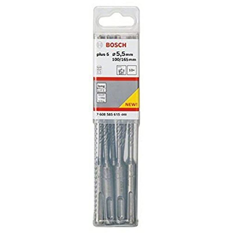 Trapano a martello SDS plus-5, 5,5 x 100 x 165 mm, confezione da 10