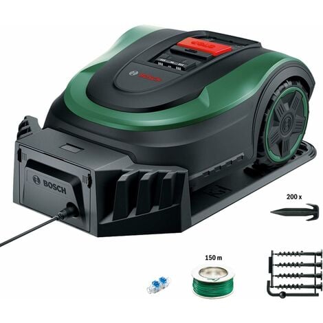 Bosch Rasenmäher Roboter Indego S+ 500 (mit 18V Akku und App-Funktion, Ladestation enthalten, Schnittbreite 19 cm, für Rasenflächen bis 500 m²)