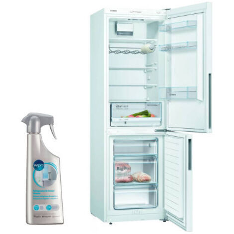 BOSCH réfrigérateur frigo combiné blanc 308L Froid brassé LowFrost