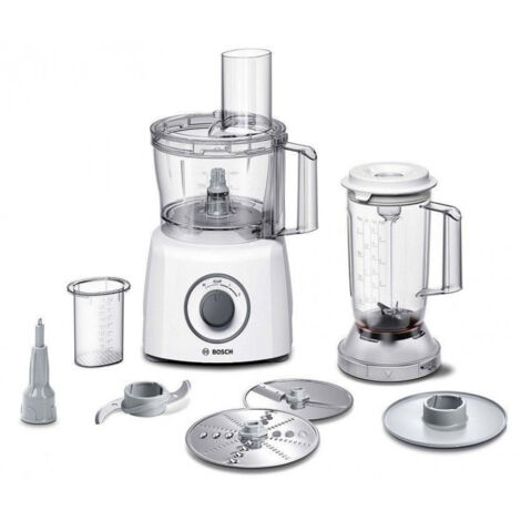 Bosch – Robot multifonction 800 W – Bol de 2,3 L – 30 fonctions – Lames en acier inoxydable – Pieds ventouses pour stabilité - MCM3200W