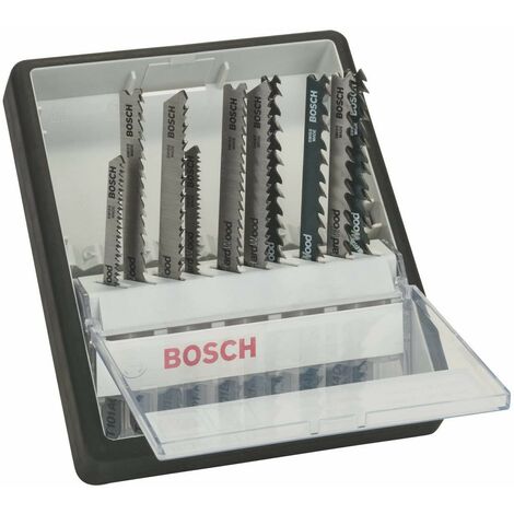 Bosch Robust Line 10 Piece Jigsaw Blade Set Expert For Wood 2607010540