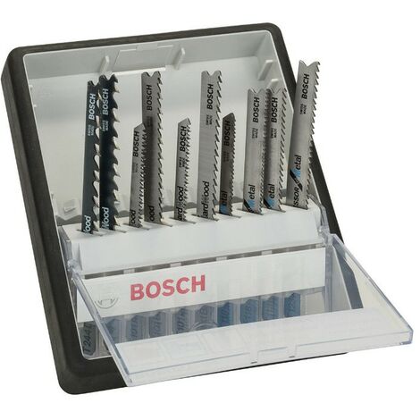 Bosch Robust Line 10 Piece Jigsaw Blade Set Expert For Wood & Metal 2607010542