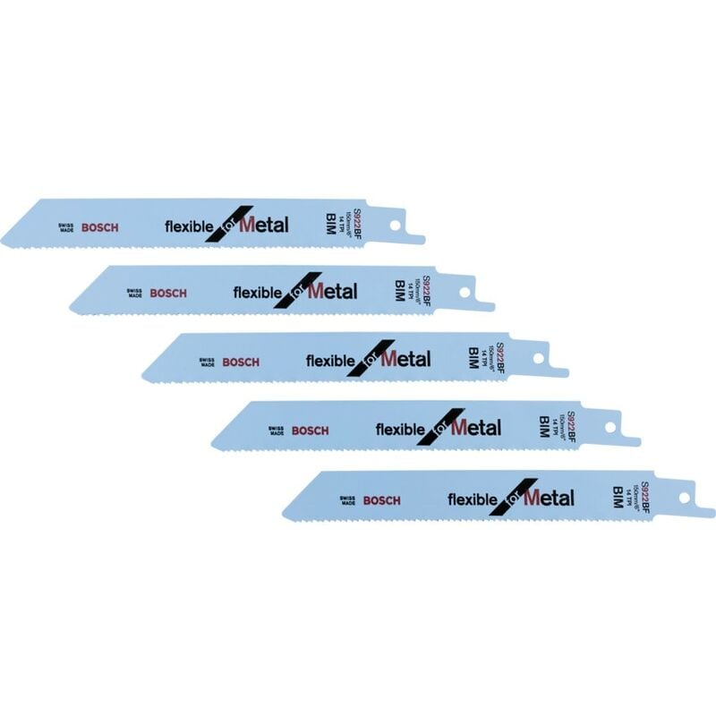 S 922 bf Flexible for Metal Sabre Saw Blades 150 x 19 x 0.9MM (2608656014) - Bosch