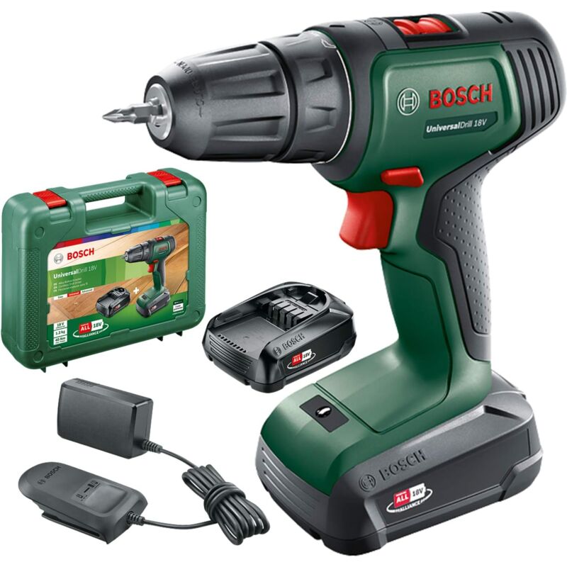 Perceuse-visseuse sans-fil UniversalDrill 18 2 batteries 1,5Ah coffret - Bosch