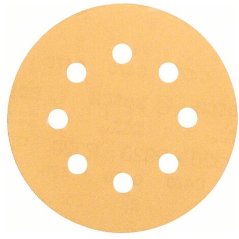 Bosch Schleifblatt C470, 115 mm, 60, 120, 240, 8 Löcher, Klett, 6er-Pack, Best for Wood and Paint