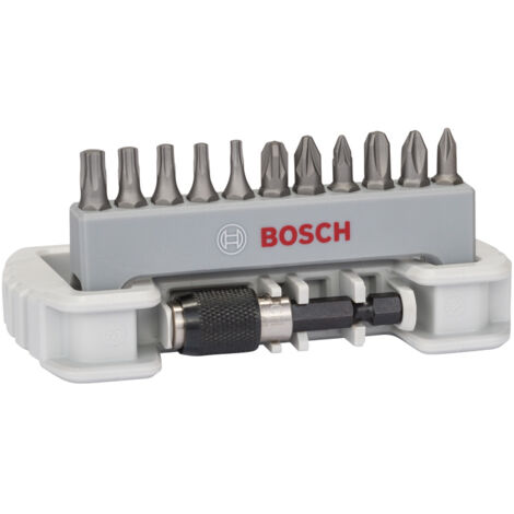 Bosch Schrauberbit-Set Extra-Hart 11-teilig PH PZ T, 25 mm Bithalter
