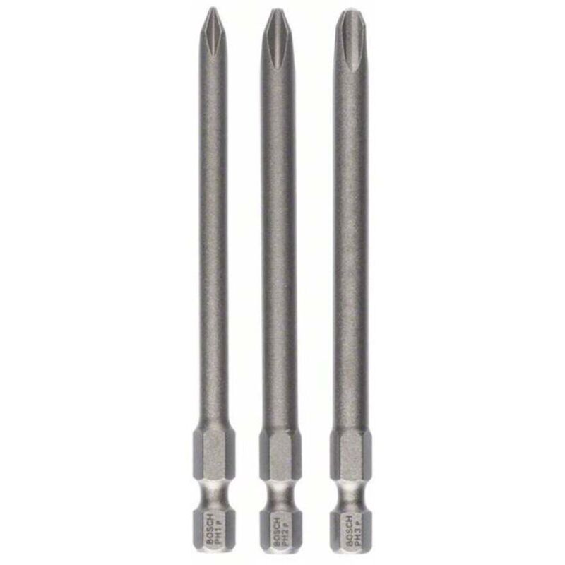 Image of Bosch Schrauberbit-Set Extra-Hart 3-teilig PH1 PH2 PH3 89 mm