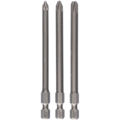 Bosch Schrauberbit-Set Extra-Hart, 3tlg. PZ1, PZ2, PZ3, 89 mm - 2607001761