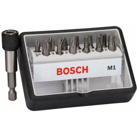 Bosch Schrauberbit-Set Robust Line M Extra-Hart 12 + 1-teilig 25 mm PH PZ Torx